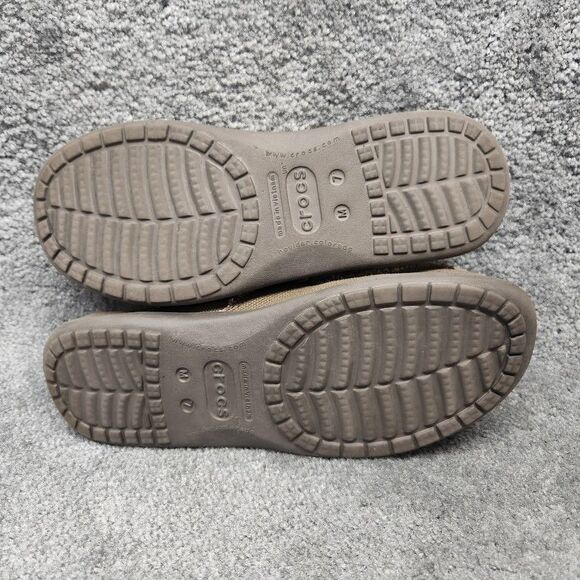 Crocs Santa Cruz Khaki Slip On Canvas Loafers Mens Size 7 Beige - Picture 10 of 10